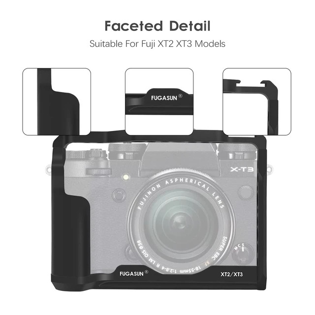 Alt view image 3 of 7 - XT2 XT3 Camera Cage, Premium Closed Security XT2 XT3 Camera Cage for Fuji X-T2 X-T3 Camera