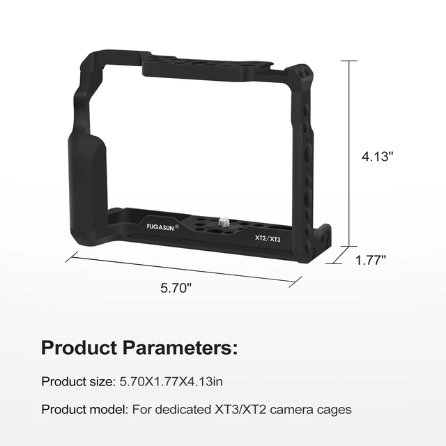 Alt view image 7 of 7 - XT2 XT3 Camera Cage, Premium Closed Security XT2 XT3 Camera Cage for Fuji X-T2 X-T3 Camera