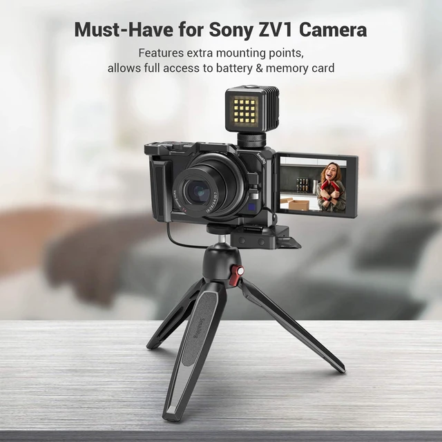 Alt view image 2 of 7 - SMALLRIG Camera Cage for Sony ZV-1 II/ZV-1F/ZV-1 | with Silicone Grip and Cold Shoe Mount