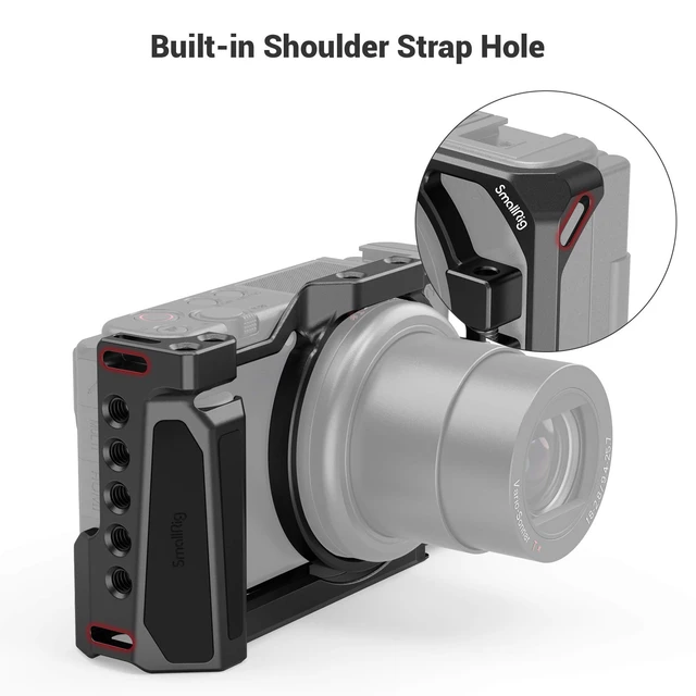 Alt view image 5 of 7 - SMALLRIG Camera Cage for Sony ZV-1 II/ZV-1F/ZV-1 | with Silicone Grip and Cold Shoe Mount