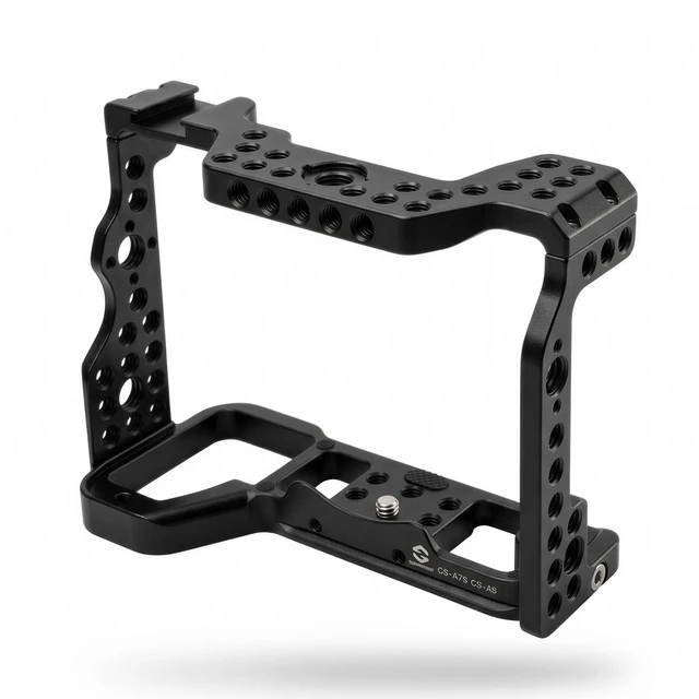 Main image of SOARSHOT Camera Cage for Sony A7S III/A7 IV/A1/A7R IV/A7R V, CNC Aluminum Full Camera Cage with 1/4"-20 & 3/8"-16 Threads, ARRI Locating Holes, Cold Shoe, Compatible with HC-01 Top Handle