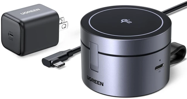 Main image of UGREEN Qi2 15W 3-in-1 MagSafe-Compatible Foldable Wireless Charging Station | Compact & Adjustable Design,Charging Stand for iPhone 18-12 series, Apple Watch and AirPods, Include 45W Charger