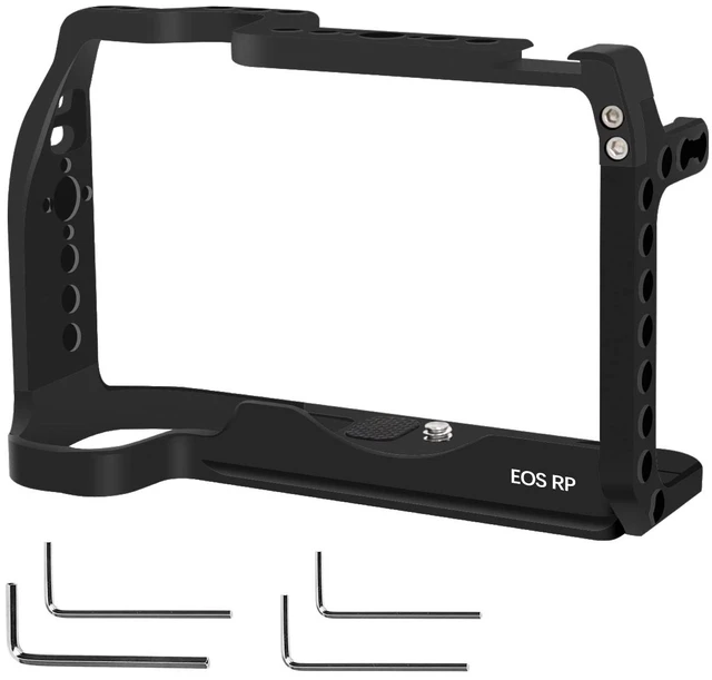 Main image of EOS RP Cage, EOS RP Camera Cage for Canon EOS RP | With Cold Shoe Mount,Compatible with ARRI 3/8"Interface or Left/Right Side Handle