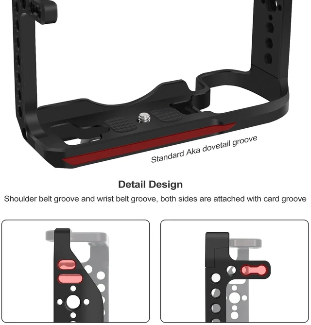 Alt view image 2 of 7 - EOS RP Cage, EOS RP Camera Cage for Canon EOS RP | With Cold Shoe Mount,Compatible with ARRI 3/8"Interface or Left/Right Side Handle