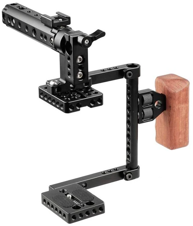 Main image of CAMVATE DSLR Camera with Cage Top Handle Wood Grip for 600D 70D 80D - 1373