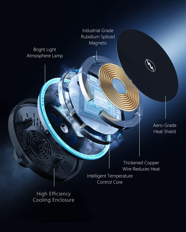 Alt view image 5 of 7 - BEHAVE Magnetic Wireless Car Charger for Mercedes Benz GLB Class 2020-2024,15W Fast Charging Phone Holder with Cooling Fan,Phone Mount Compatible with Magsafe,iPhone,Android Phones