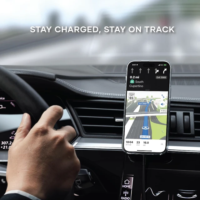 Alt view image 7 of 7 - Satechi Qi2 Wireless Car Charger, 15W Fast Charging | Travel-Friendly Air Vent Mount, for iPhone 18 to 12 series