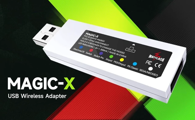 Alt view image 4 of 7 - MAYFLASH Magic-X Wireless Bluetooth USB Adapter for Xbox Series S/X, Xbox One, Switch, macOS, Windows, Raspberry Pi, Compatible with PS5, PS4, Xbox Bluetooth Controller and More