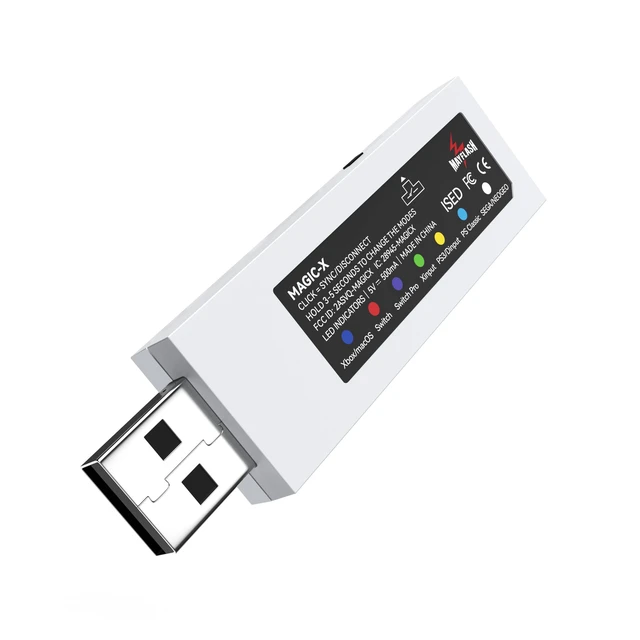 Alt view image 3 of 7 - MAYFLASH Magic-X Wireless Bluetooth USB Adapter for Xbox Series S/X, Xbox One, Switch, macOS, Windows, Raspberry Pi, Compatible with PS5, PS4, Xbox Bluetooth Controller and More