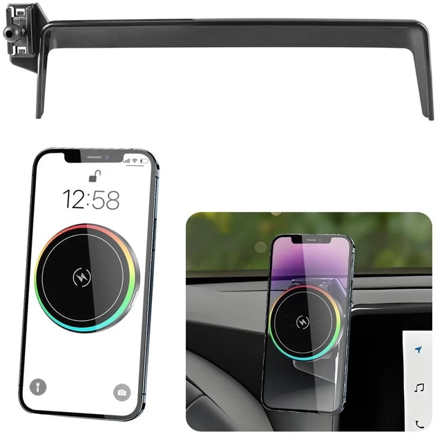Main image of Car Magnetic Phone Mount for Toyota Grand Highlander 2024 2025 2026 and Grand Highlander Hybrid 2024-2026 Auto Accessories Best Cellphone Holder Fast 15W Wireless Charger Cell Phones Charging Stand