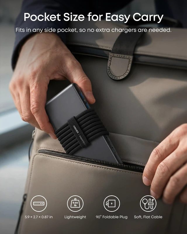 Alt view image 4 of 6 - Anker Travel Charging Station, 150W Slim USB C Charger, 4 USB C, 2 USB A | Anker Nano Fast Charging, Compact Cord, Travel Essentials, Office Accessories for MacBook, iPad, iPhone, Galaxy(Non-Battery)
