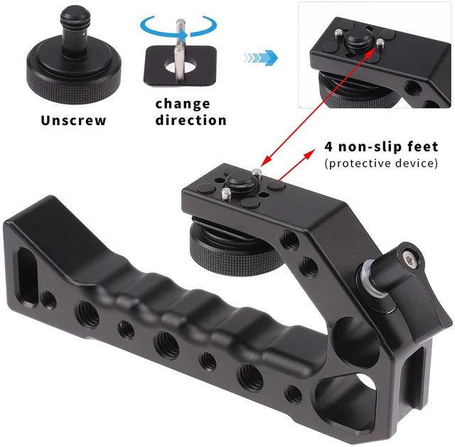Alt view image 2 of 7 - Hersmay X-H2/X-H2S Camera Cage with Top Handle for Fujifilm X-H2 X-H2S Mirrorless Digital Camera Aluminum Alloy Film Movie Making Camera Video Cage with Shoe Mount