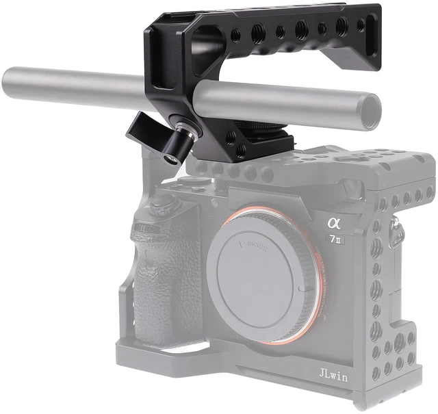 Alt view image 3 of 7 - Hersmay X-H2/X-H2S Camera Cage with Top Handle for Fujifilm X-H2 X-H2S Mirrorless Digital Camera Aluminum Alloy Film Movie Making Camera Video Cage with Shoe Mount