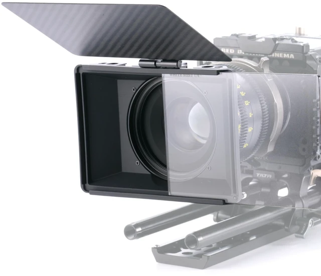 Main image of Tilta Mini Matte Box | 15mm Rod Adapter & 4 Lens Adapters | Lightweight | Filter Support | Top Flag | Dual Cold Shoe Mount | Designed for Mirrorless, DSLR | MB-T15