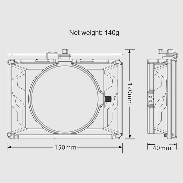 Alt view image 3 of 7 - Tilta Mini Matte Box | 15mm Rod Adapter & 4 Lens Adapters | Lightweight | Filter Support | Top Flag | Dual Cold Shoe Mount | Designed for Mirrorless, DSLR | MB-T15