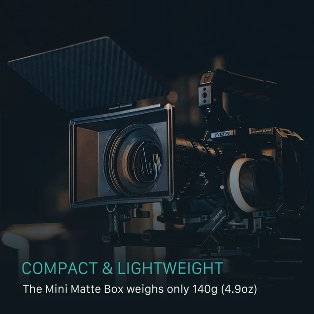 Alt view image 6 of 7 - Tilta Mini Matte Box | 15mm Rod Adapter & 4 Lens Adapters | Lightweight | Filter Support | Top Flag | Dual Cold Shoe Mount | Designed for Mirrorless, DSLR | MB-T15
