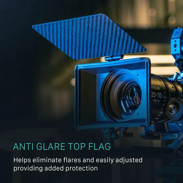 Alt view image 5 of 7 - Tilta Mini Matte Box | 15mm Rod Adapter & 4 Lens Adapters | Lightweight | Filter Support | Top Flag | Dual Cold Shoe Mount | Designed for Mirrorless, DSLR | MB-T15