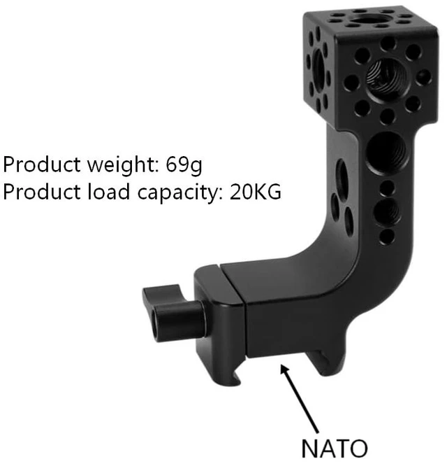 Alt view image 3 of 6 - NATO Dual-Purpose Accessory for Applicable FX3/FX30 Camera Cage, NATO Top Universal Handle for SLR Camera Cage