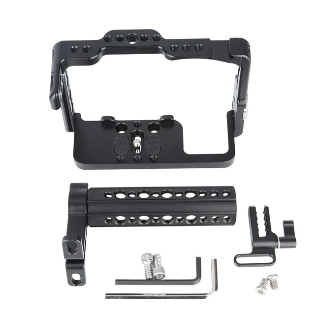 Alt view image 4 of 7 - NICEYRIG Camera Cage Kit for Sony A7RIII/ A7RIV/ A7III/ A7SIII/ A7RII- 190 | Built in Cold Shoe with Cheese Top Handle and Cable Lock HDMI Clamp for Sony A7SII/ A7II/ A9