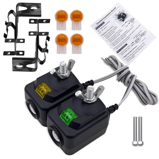 Alt view image 2 of 7 - Garage Door Sensor Replacement for LiftMaster Chamberlain Craftsman, Replaces 41A5034, 820CB, G801CB-P, 801CB, 41A5266-1, 041-0136, Safety Sensor Kit with Brackets