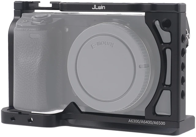 Alt view image 3 of 7 - Hersmay A6500/A6400/A6300 Camera Cage Video Stabilizer with Top Handle for Sony A6500 A6400 A6300 A6000 A6100 Cameas DSLR Rig with Cold Shoe,Handle Locating Holes,Multiple 1/4" 3/8" Screw Holes