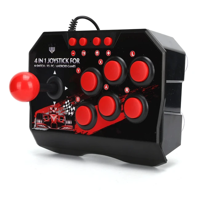 Main image of EBTOOLS Portable Fight Stick, Fighting Stick Fighter USB Joystick Stick Buttons Controller for Switch/PC/PS3