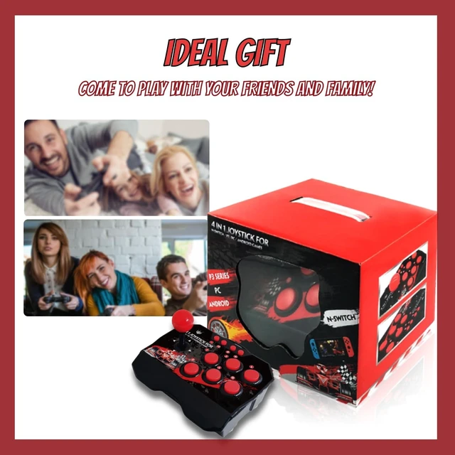 Alt view image 5 of 7 - EBTOOLS Portable Fight Stick, Fighting Stick Fighter USB Joystick Stick Buttons Controller for Switch/PC/PS3