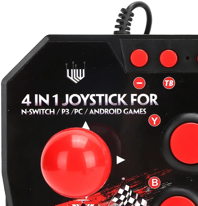 Alt view image 6 of 7 - EBTOOLS Portable Fight Stick, Fighting Stick Fighter USB Joystick Stick Buttons Controller for Switch/PC/PS3