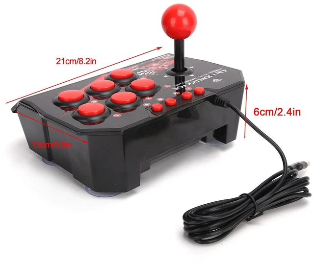 Alt view image 7 of 7 - EBTOOLS Portable Fight Stick, Fighting Stick Fighter USB Joystick Stick Buttons Controller for Switch/PC/PS3