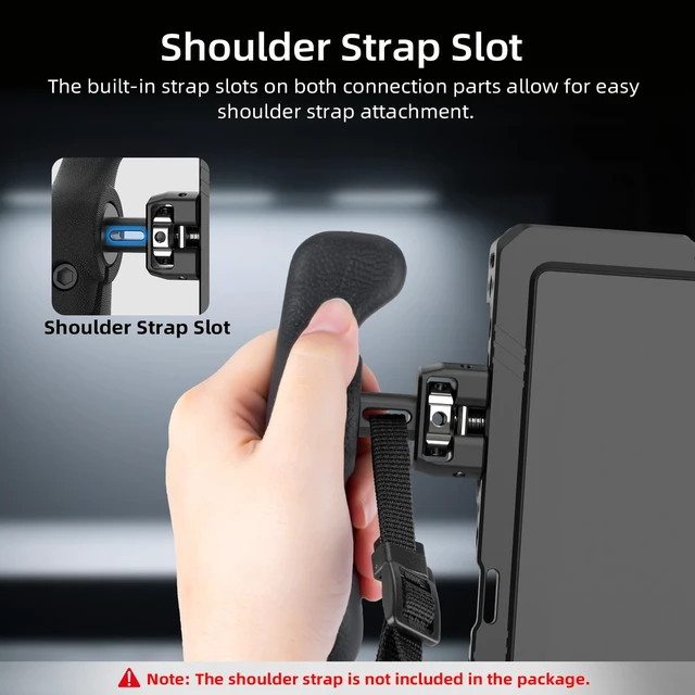 Alt view image 5 of 7 - Nitze Side Handle Kit with 1/4" Screw and Retractable Locating Pins- PA32D | 360° Adjustable, Left and Right Side Handles, For Smartphone / iPad / Monitor / Camera Cages