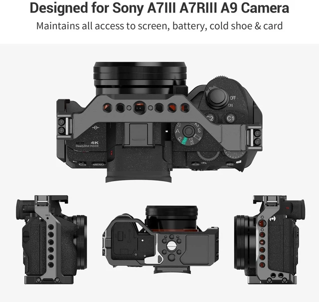 Alt view image 3 of 6 - SmallRig A7 III / A7R III / A9 Cage | for Sony Alpha 7 III / Alpha 7R III / Alpha 9, Multiple Mounting Points
