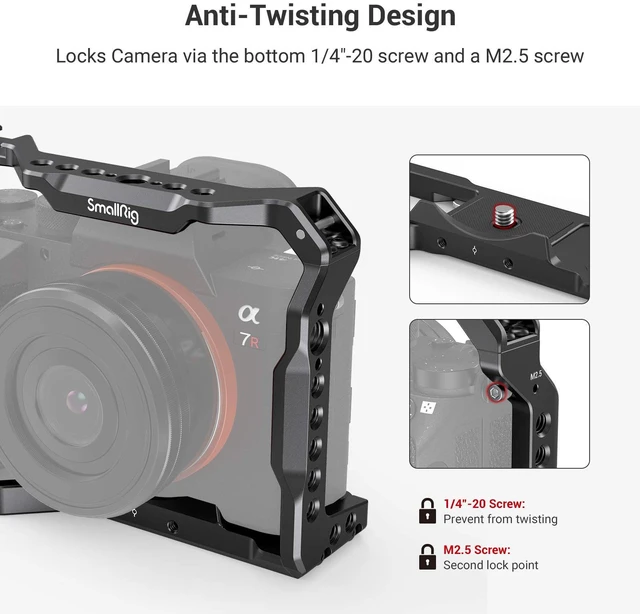 Alt view image 4 of 6 - SmallRig A7 III / A7R III / A9 Cage | for Sony Alpha 7 III / Alpha 7R III / Alpha 9, Multiple Mounting Points