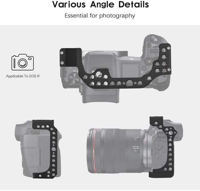 Alt view image 4 of 7 - EOS R Camera Cage, EOS R Cage for Canon EOS R Camera Case Camera Rig Cold Shoe