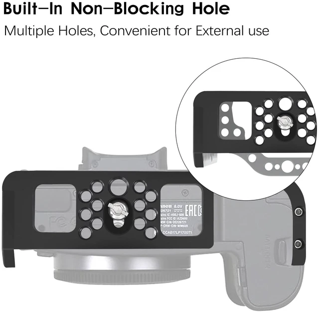 Alt view image 5 of 7 - EOS R Camera Cage, EOS R Cage for Canon EOS R Camera Case Camera Rig Cold Shoe