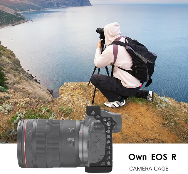 Alt view image 6 of 7 - EOS R Camera Cage, EOS R Cage for Canon EOS R Camera Case Camera Rig Cold Shoe