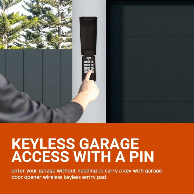 Alt view image 7 of 7 - Genie Garage Door Opener Keypad Replacement, Compatible with All Genie Intellicode Overhead Door Codedodger and Dip Switch Opener, Wireless Keypad Keyless Entry, for Model GK-R OKP-BX GUK-R etc.
