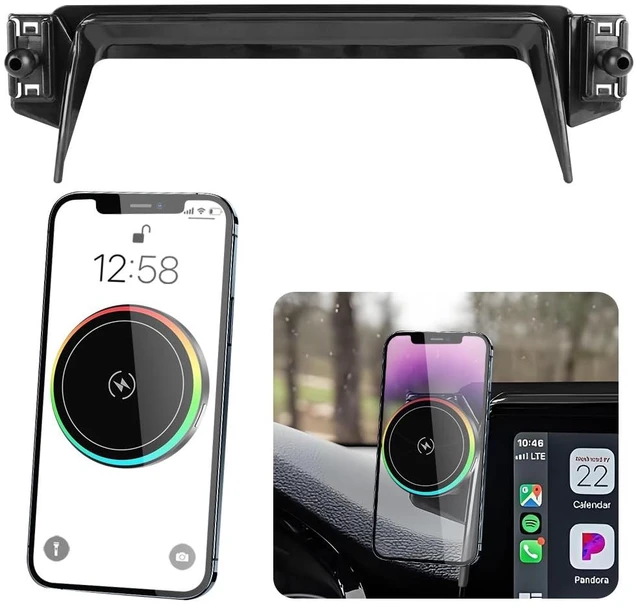 Main image of LUNQIN Car Magnetic Phone Mount for Kia Seltos 2021 2022 2023 Auto Interior Accessories Best Cellphone Holder Fast 15W Wireless Charger Cell Phones Charging Screen Stand