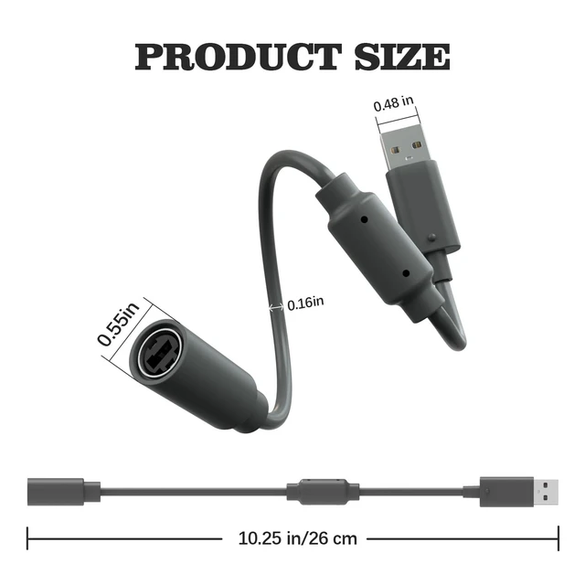 Alt view image 5 of 6 - BOEEA 2Pcs USB Breakaway Cable Compatible with Logitech G920 G923 G27 G29 Driving Force & Thrustmaster Ferrari 458 Spider Racing Wheel Cord, Guitar Hero & Xbox 360 USB Plug