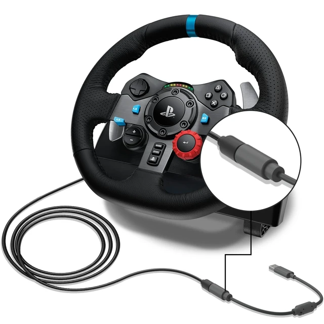 Alt view image 6 of 6 - BOEEA 2Pcs USB Breakaway Cable Compatible with Logitech G920 G923 G27 G29 Driving Force & Thrustmaster Ferrari 458 Spider Racing Wheel Cord, Guitar Hero & Xbox 360 USB Plug