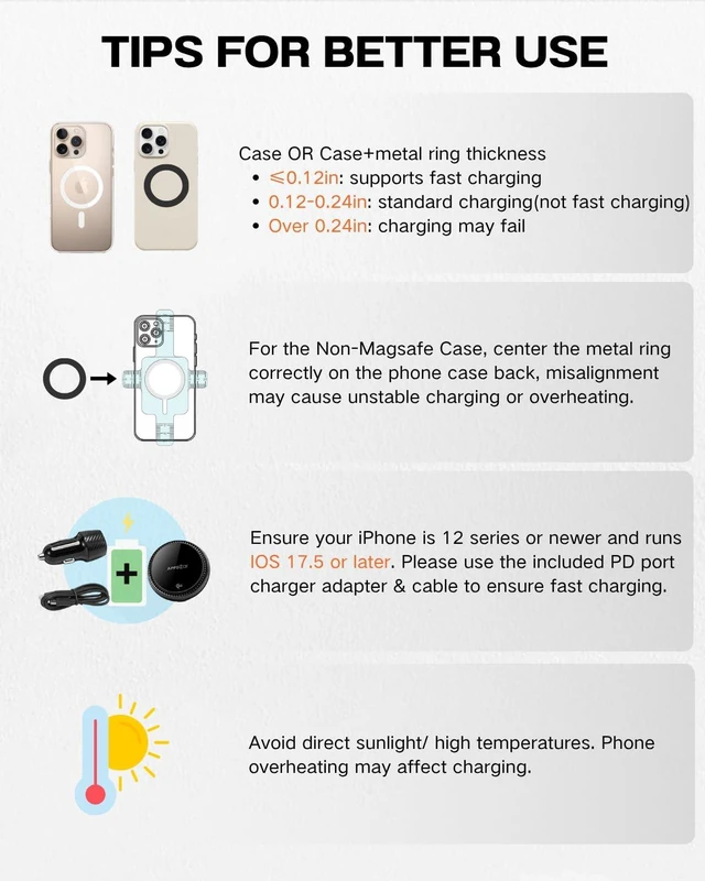 Alt view image 7 of 7 - APPS2Car Upgraded for QI2 MagSafe Cup Holder Phone Holder Charger | 15W Fast Charging, Adjustable Tri-Pivot Arm, Wireless Magnetic Cell Phone Stand for iPhone 18 Pro Max 17 16 15 14 13 12