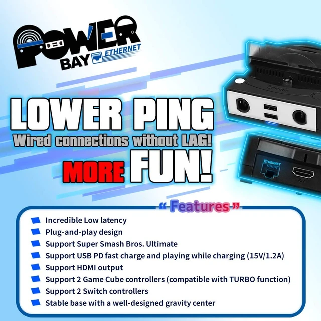 Alt view image 6 of 7 - Brook Power Bay Ethernet - Portable, Fast Charging, Dock Stand, Docking Station for NS, Built-in Ethernet Port and Gamecube Controller inputs, Supports HDMI Output, Stable Network Connect