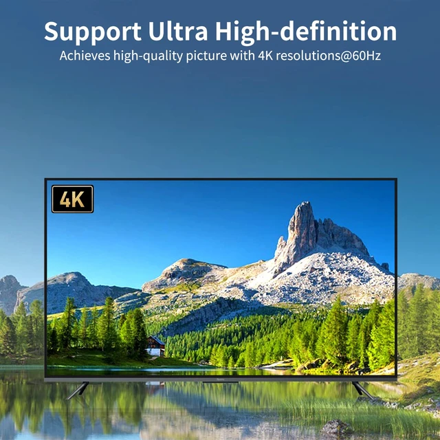 Alt view image 5 of 7 - 4K 60Hz HDMI Switch 8 Port with5ft HDMI Cable, Yinker 4K HDMI Switch 8 in 1 Out with IR Remote + Rack Mount Ears + RS232, Supports HDCP2.2 Auto Scan