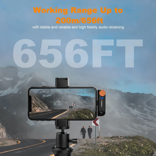 Alt view image 6 of 7 - COMICA Vimo S UC Wireless Lavalier Microphone with 656FT Range | 48kHz/24bit Recording, 15H Battery Life with Charging Case, Lapel Microphone Wireless for Video Recording Vlogging
