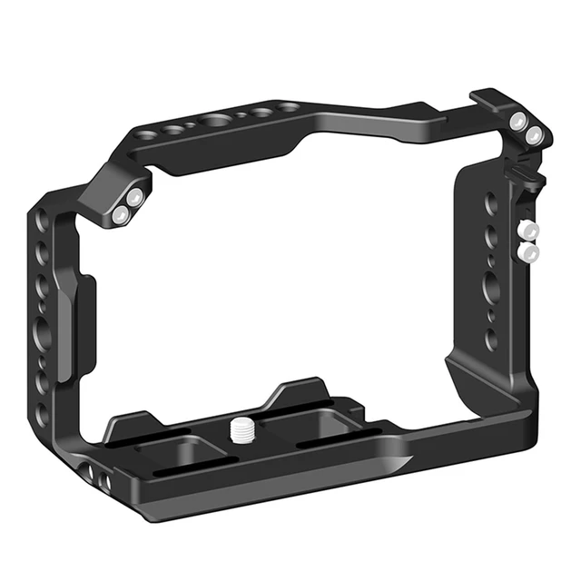 Alt view image 6 of 7 - ZV-E10 II cage,Alpha ZV-E10 ii/ZVE10 ii Camera Cage with Camera Shoulder Strap Lock and HDMI/SDI/USB-A/USB-C/Type-C Cable Clamps,Support 2~6 mm Diameter Cable
