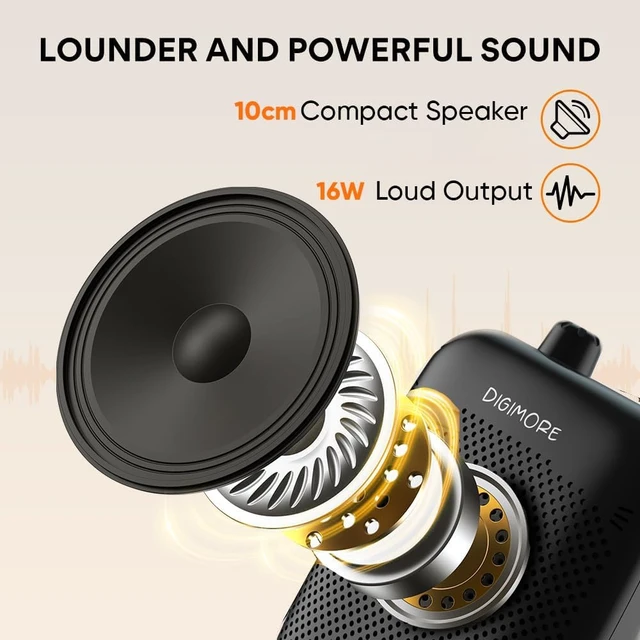 Alt view image 4 of 7 - Wireless Voice Amplifier for Teachers with Bluetooth | 10 Hours Battery | 10W Speaker | Headset Microphone for Travel, Yoga, Classroom Learning, Schools and Colleges (D-1200 WL)