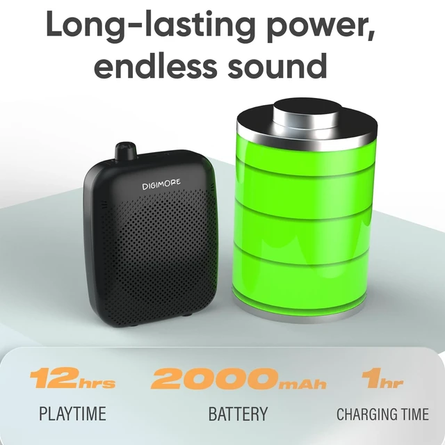 Alt view image 5 of 7 - Wireless Voice Amplifier for Teachers with Bluetooth | 10 Hours Battery | 10W Speaker | Headset Microphone for Travel, Yoga, Classroom Learning, Schools and Colleges (D-1200 WL)