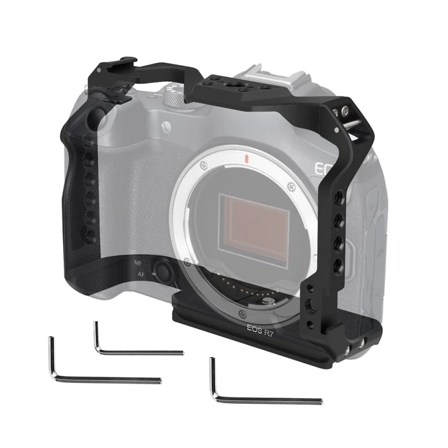Main image of EOS R7 Camera Cage, EOS R7 Cage for Canon EOS R7 | With Cold Shoe Mount,Compatible with ARRI 3/8"Interface or Left/Right Side Handle