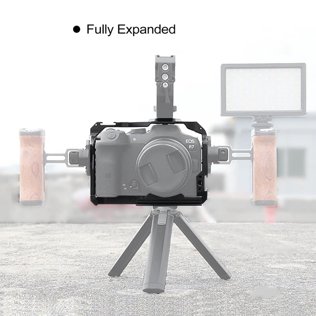 Alt view image 7 of 7 - EOS R7 Camera Cage, EOS R7 Cage for Canon EOS R7 | With Cold Shoe Mount,Compatible with ARRI 3/8"Interface or Left/Right Side Handle