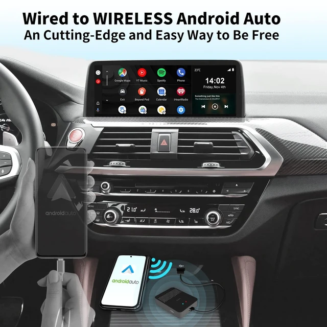 Alt view image 2 of 7 - ATOTO AD3AA-BK Wireless Android Auto Adapter, Convert Wired to Wireless for Factory Wired Android Auto or Aftermarket Head Unit, Compatible with Toyota/Nissan/Honda/Ford/Audi/Benz, Online Update