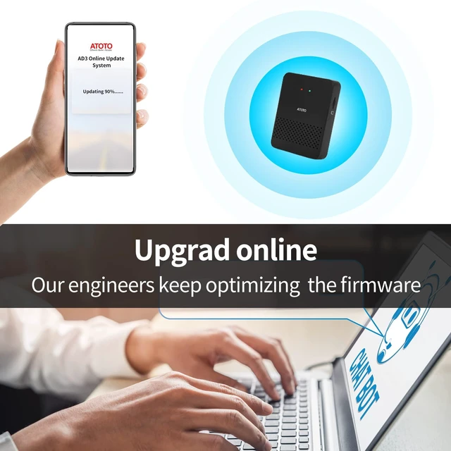 Alt view image 5 of 7 - ATOTO AD3AA-BK Wireless Android Auto Adapter, Convert Wired to Wireless for Factory Wired Android Auto or Aftermarket Head Unit, Compatible with Toyota/Nissan/Honda/Ford/Audi/Benz, Online Update